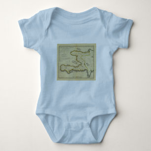 1814 Haiti Map by Mathew Carey Baby Bodysuit