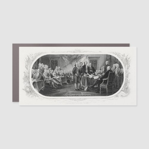 1818 Declaration of Independence Treasury Note Car Magnet