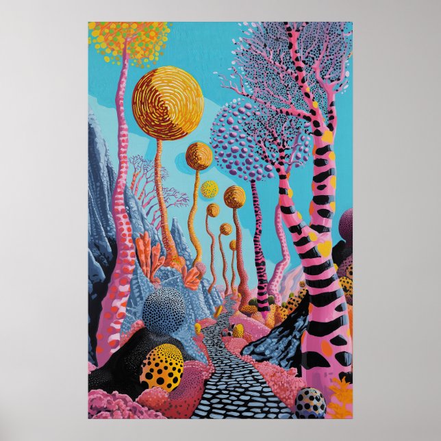 1822 Cosmic Surrealist Dreamscape Poster (Front)