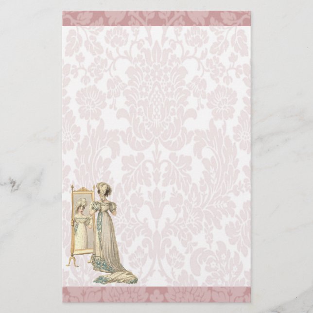 1822 Regency Era Court Dress Stationery (Front)