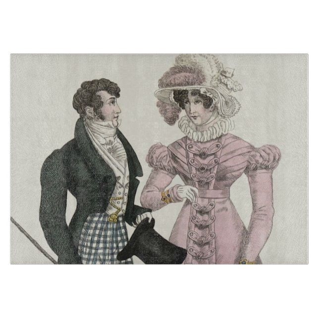1823 Antique Wedding Man Woman Fashion Cutting Board (Front)