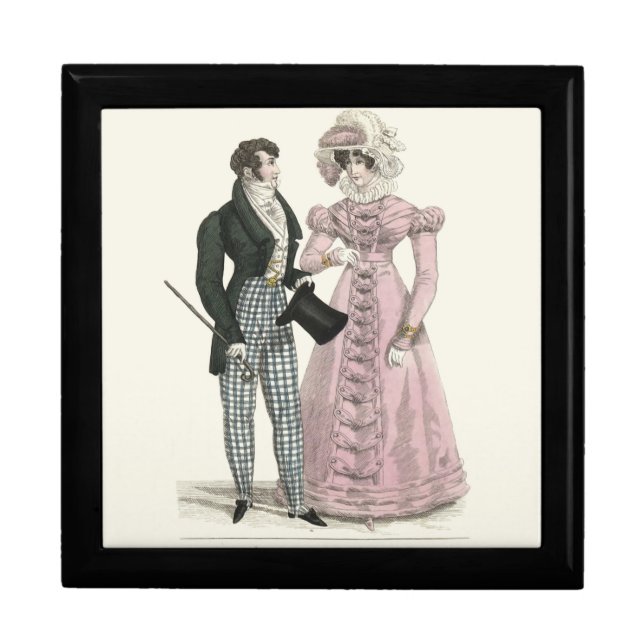 1823 Antique Wedding Man Woman Fashion Gift Box (Front)