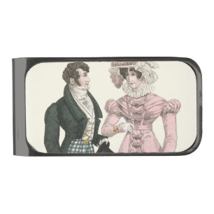 1823 Antique Wedding Man Woman Fashion Gunmetal Finish Money Clip