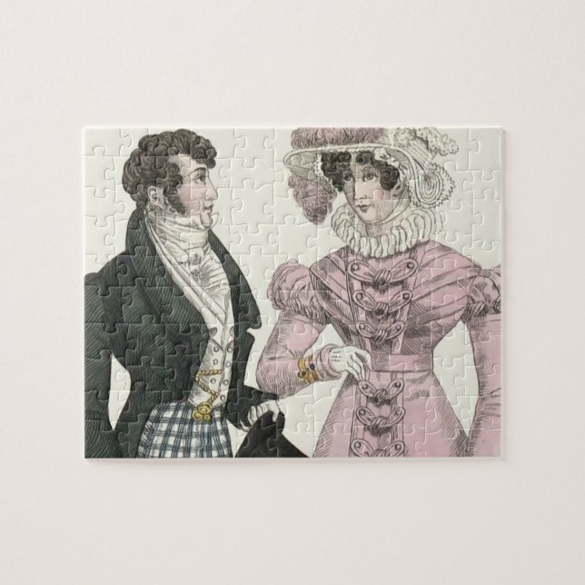 1823 Antique Wedding Man Woman Fashion Jigsaw Puzzle (Horizontal)