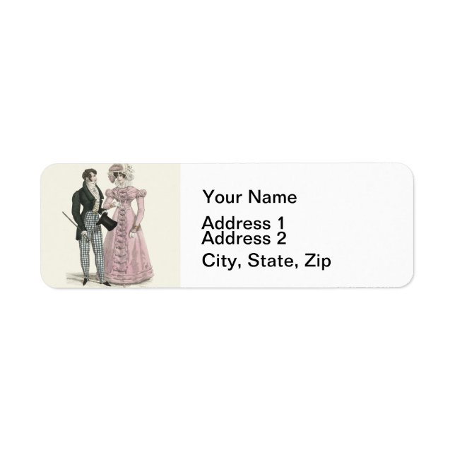 1823 Antique Wedding Man Woman Fashion Label (Front)