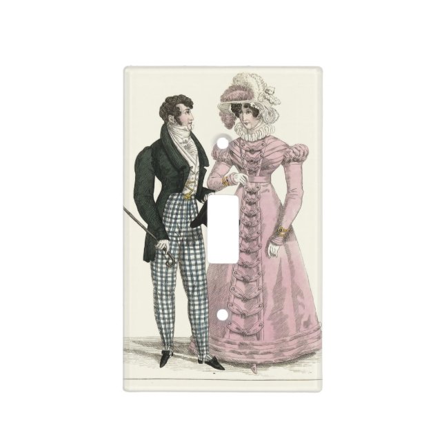 1823 Antique Wedding Man Woman Fashion Light Switch Cover (Front)