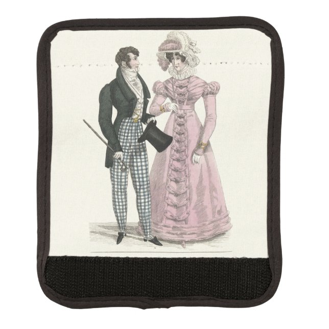 1823 Antique Wedding Man Woman Fashion Luggage Handle Wrap (Front)