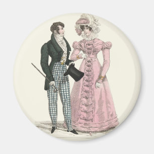 1823 Antique Wedding Man Woman Fashion Magnet
