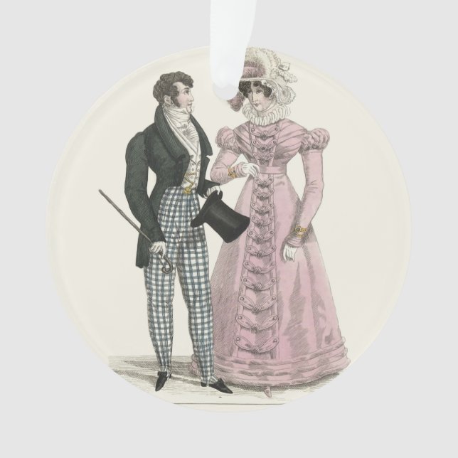 1823 Antique Wedding Man Woman Fashion Ornament (Front)