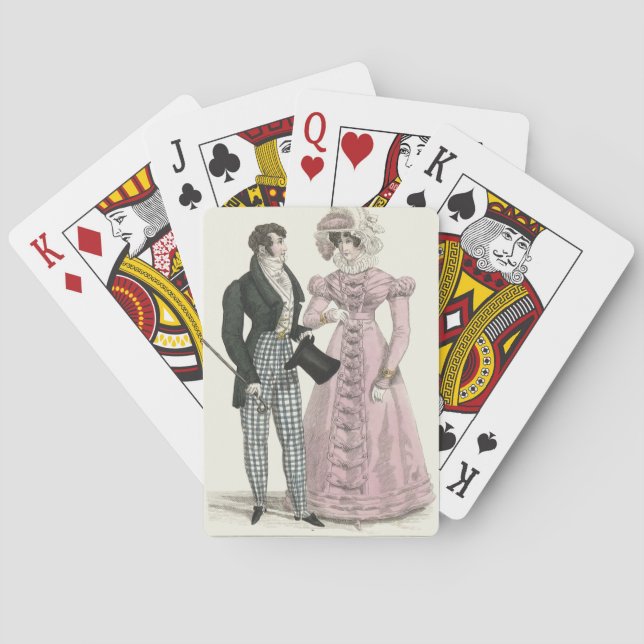 1823 Antique Wedding Man Woman Fashion Poker Cards (Back)