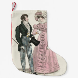 1823 Antique Wedding Man Woman Fashion Small Christmas Stocking