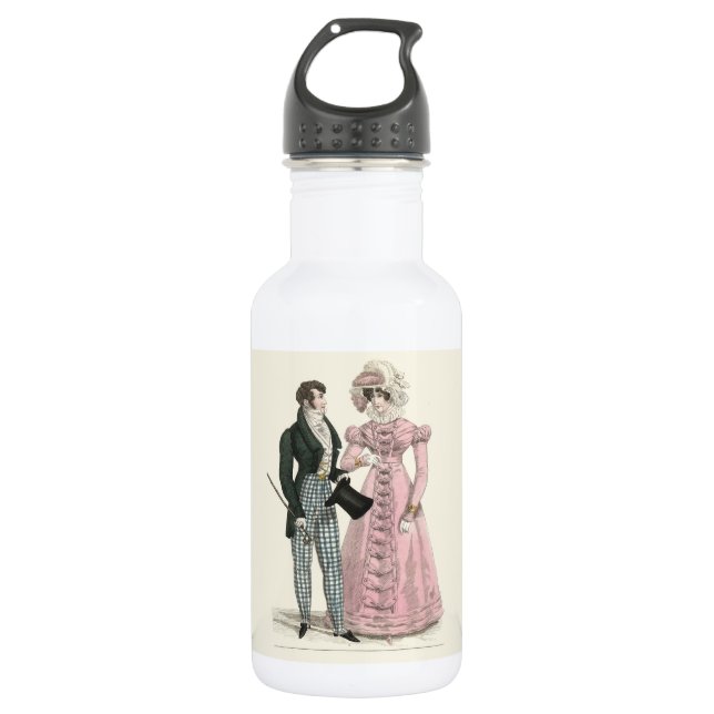 1823 Antique Wedding Man Woman Fashion Stainless Steel Water Bottle (Front)