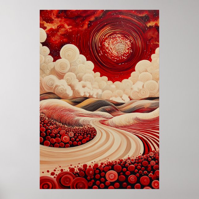 1823 Cosmic Surrealist Dreamscape Poster (Front)