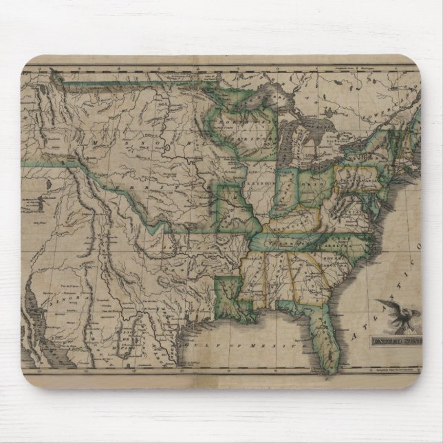 1823 US Map Mouse Pad (Front)
