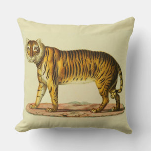 1824 tiger print throw pillow