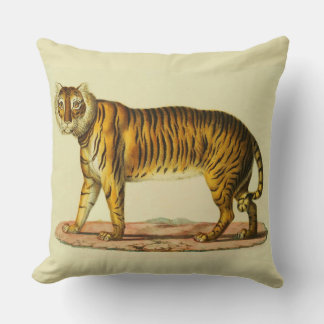 1824 tiger print throw pillow