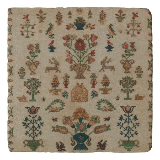 1825 British Sampler Reproduction Trivet (Front)