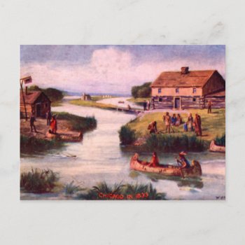 1833 Chicago Frontier Postcard by vintageamerican at Zazzle