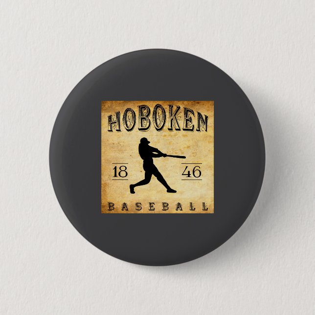 1846 Hoboken New Jersey Baseball  Button (Front)