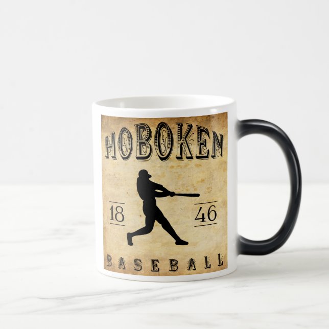 1846 Hoboken New Jersey Baseball Color Morph Mug (Right)