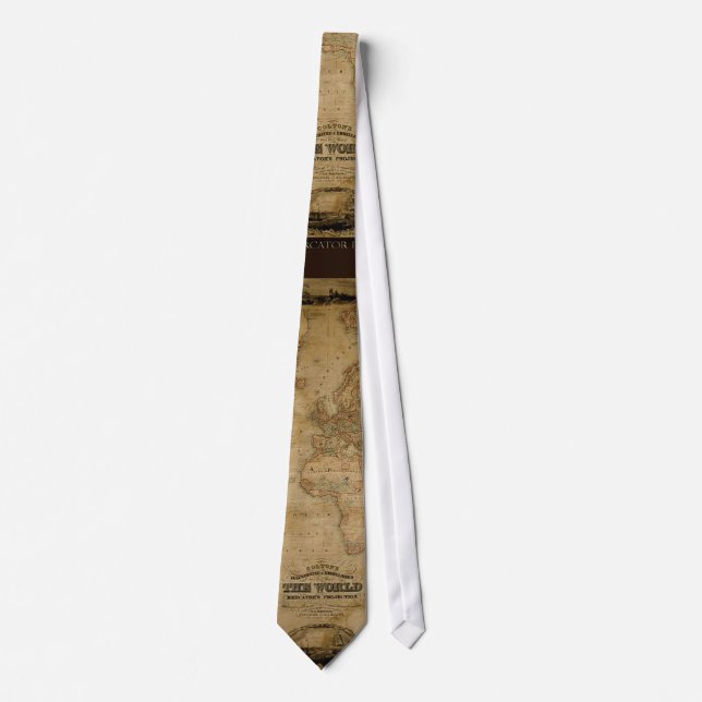 1847 Old World Map Neck Tie (Front)