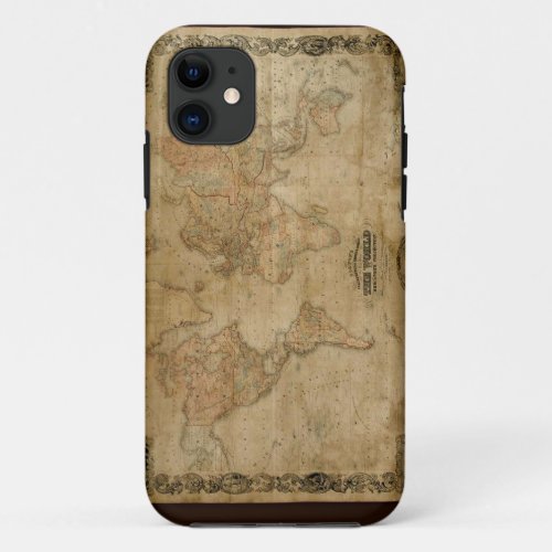 1847 Vintage Old World Map iPhone 5 Case