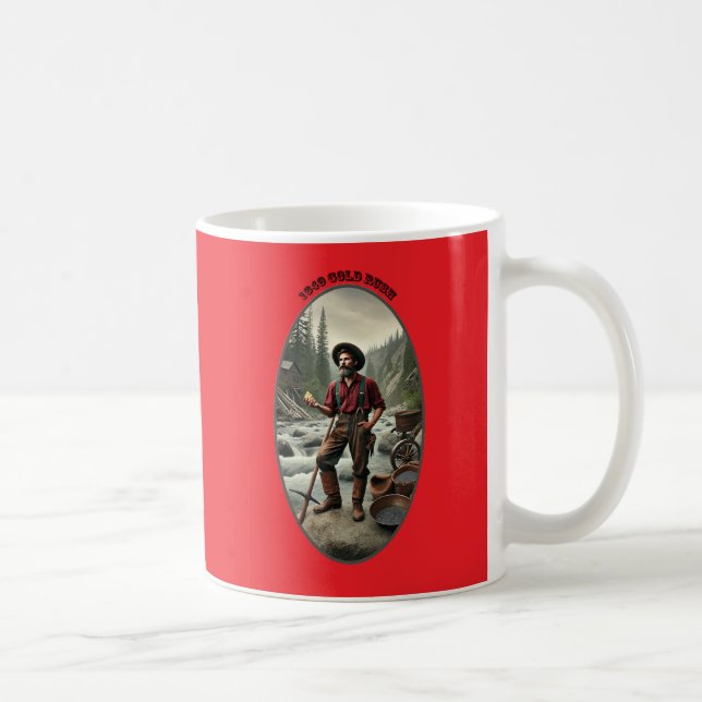 1849 California Gold Miner with a Large Nugget URM Coffee Mug (Right)