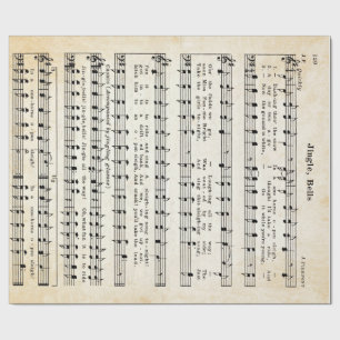 1850 Edition Jingle Bells Holiday Wrapping Paper