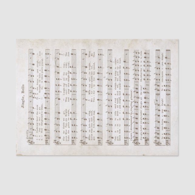 1850 Jingle, Bells! Tissue Paper and Decoupage (Front)