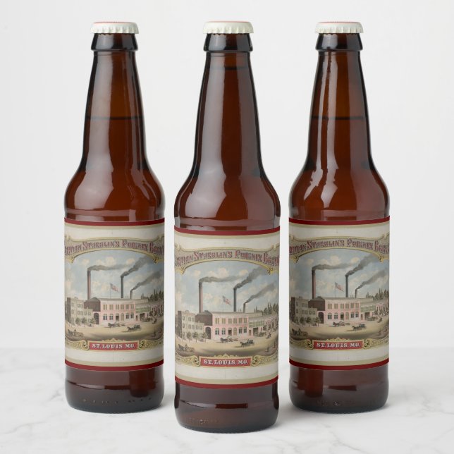 1850's C. Staehlin's Phoenix Brewery Vintage Beer Bottle Label (Bottles)
