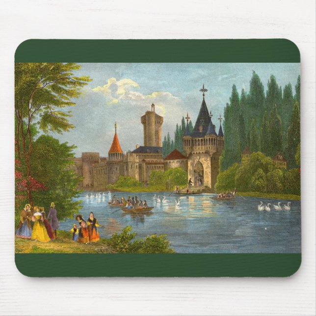 1850s print of Franzenburg Castle Mouse Pad (Front)