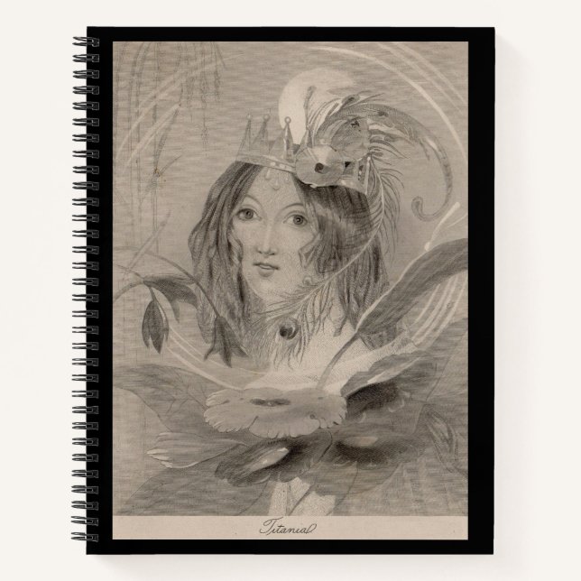1850s Shakespeare character print Titania Notebook (Front)