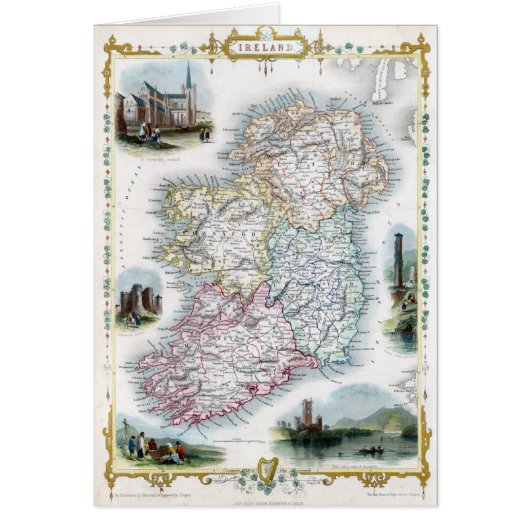 1851 Map of Ireland Cards (Front)