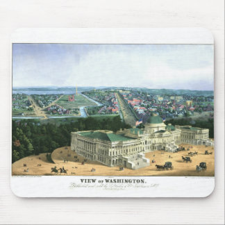 1852 Color Lithograph - View of Washington Mouse Pad