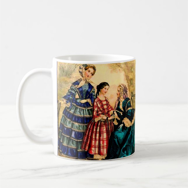 1852 French fashion plate Coffee Mug (Left)