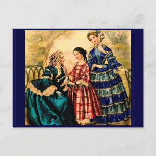 1852 French fashion plate Postcard