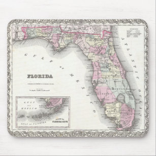1855 Colton Map of Florida Mouse Pad