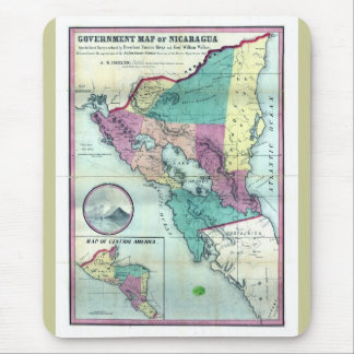 1856 Government Map of Nicaragua by A.H. Jocelyn Mouse Pad