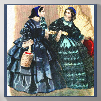 1858 fashion plate print canvas photo tile 