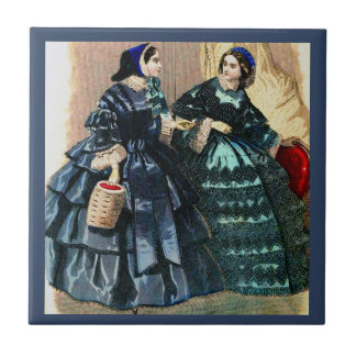 1858 fashion plate print  ceramic tile