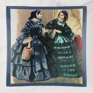 1858 fashion plate  trinket tray