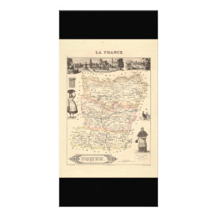 1858 Map of Mayenne Department, France Card