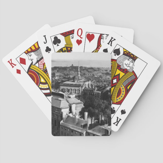 1859:  A view of Boston looking south Poker Cards (Back)