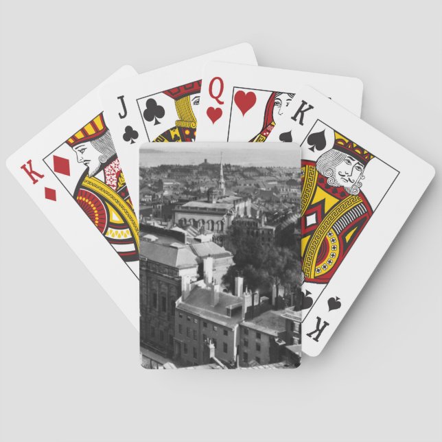 1859:  A view of Boston looking south Poker Cards (Back)