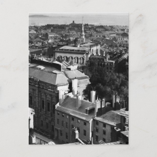 1859:  A view of Boston looking south Postcard (Front)