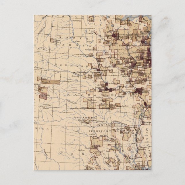 185 Value products/sq mile Postcard (Front)