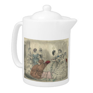 1860 Godey's Brides & Bridesmaids Teapot
