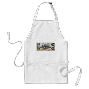 1860 South Carolina Ten Dollar Note Adult Apron