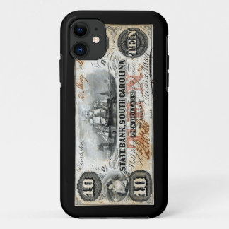1860 South Carolina Ten Dollar Note iPhone 11 Case