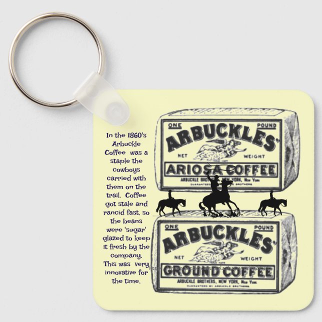 "1860's Arbuckles' coffee" Keychain (Front)